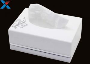Best White Custom Acrylic Boxes , Acrylic Tissue Box For Office / Home ROHS Certificate wholesale