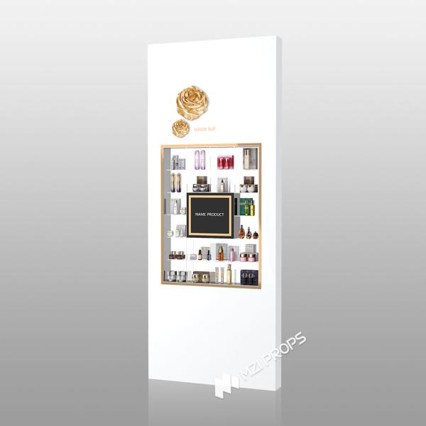 BJiS-BSB6 3mm Porcelain Letters Skincare Display Cabinet with Multiple Viewing Angles for Luxury Shops