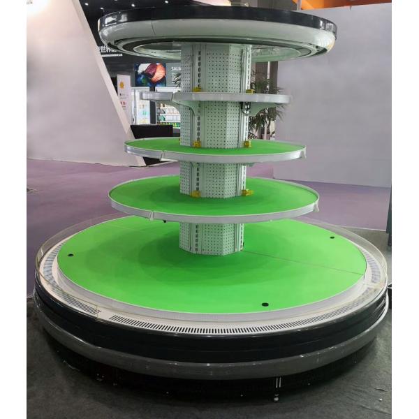 R448a Semi Multideck Island Open Chiller Round Style Remote