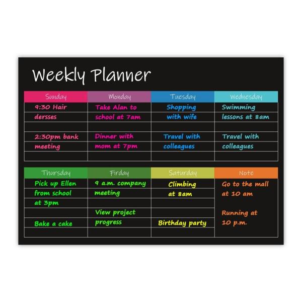 Soft Whiteboard Magnetic Calendar Planner A4 A3 Dry Erase Weekly Planner