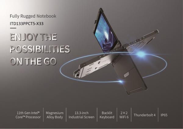 Cheap 14" Rugged Notebook Computer Intel I5 I7 Fully IP65 5G WIFI Bluetooth Military Notebook PC for sale