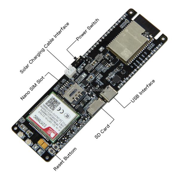 Cheap M2M IOT SIM Holder Solar Charging Board LILYGO 16MB T-SIM7000G TTGO ESP32-WROVER-B Chip Wireless 18650 Module for sale