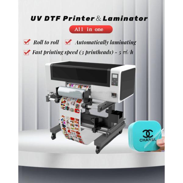 UV DTF Crystal Label Printer Digital Printing Tx800 Xp600 Print Head Cold Transfer Sticker Machine All In One Printer