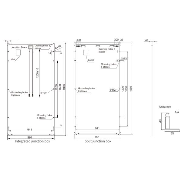 High Efficiency Solar Pv Modules 1950*990*50 Mm Size OEM Acceptable