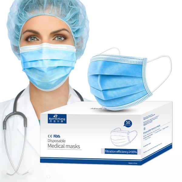Multi Layer Disposable Earloop Medical Mask With Excellent Air Permeability