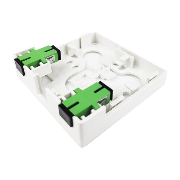 2 Cores Plastic Fiber Optic Faceplate Socket Panel Network for FTTH Indoor Installations