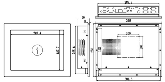 12.1" Panel PC , resistance touch , Industrial Touch Panel PC computer , 2LAN , 4COM , 4USB , IPPC-1203T