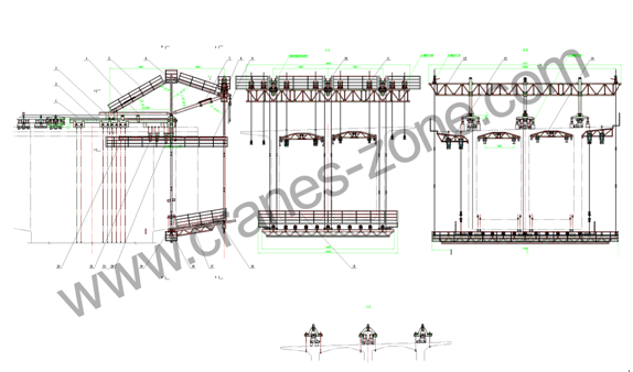 OEM High Load - Bearing Cable Stayed Rhombus Form Traveler For Bridge / Railway