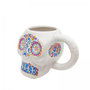 China Creative Skull Mugs Halloween Ghost Festival Gifts Tiki Mugs 3D  Cocktail Mugs with Handle North American Cups on sale