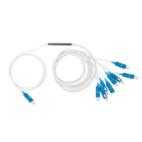900 1 SC/UPC Mini PLC Splitter 1x8 In Steel Tube With SC/UPC Connectors
