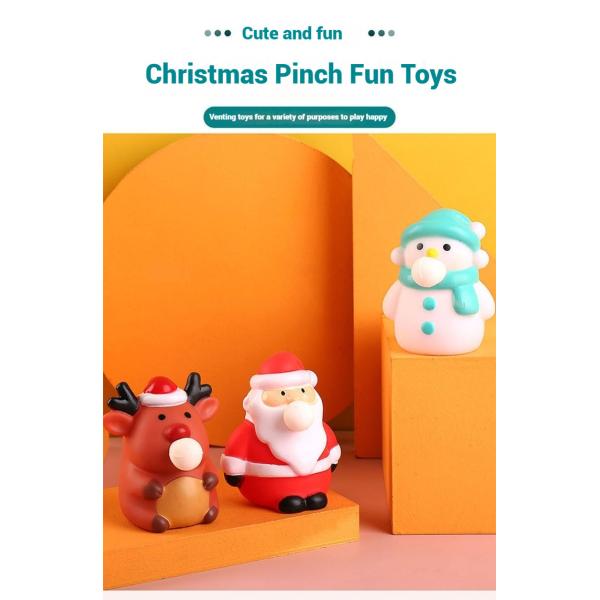 Children's Decompression Fidgets Toy Christmas Prank Bubble Blowing Venting Vinyl Toy for Relieving Stress by Squeezing