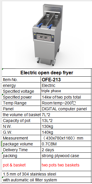 Two Pots Two Baskets 13L*2 Small Capacity Save Oil Electric Open Fryer With Oil Filtration