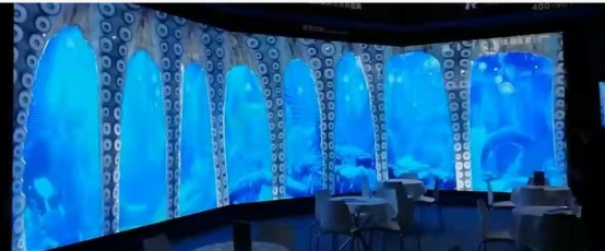 Outdoor Rental Transparent LED Screen P3.91 High Transparency 70% -Ultra Thin and Light Screen