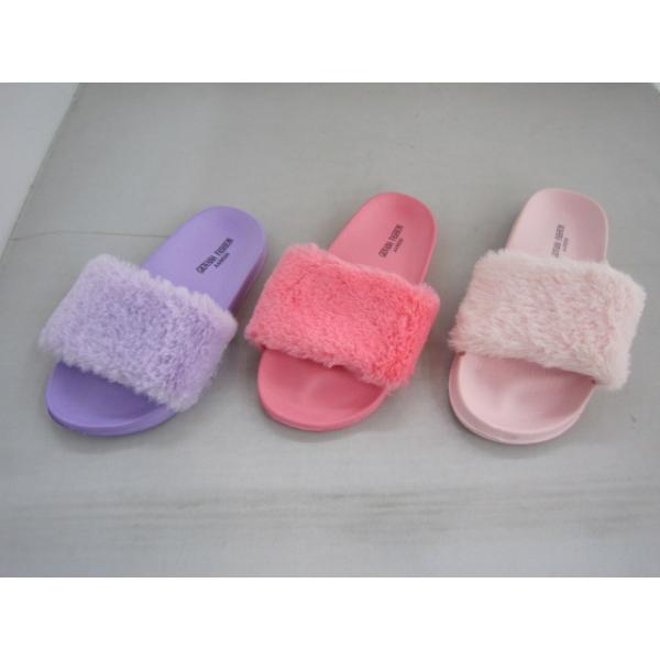 Artifical Fur Slippers Colorful Magic Fake Fur Slipper Rabbit Size 36-41 Ladies Eva Footwear TIANO