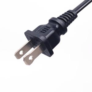 Best HENG-WELL US 2 Pin NEMA 1-15P Plug to IEC 320 C7 Power Cord Set PVC 1.8M 1800mm Black UL Power Cord wholesale