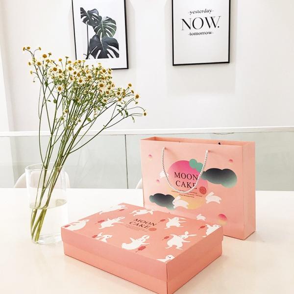 Card Paper Mooncake Packaging Box With CMYK 4 Color Offset Printing