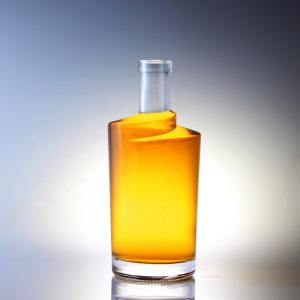 Best Thick Bottom Customized Glass Base Material Liquor Bottles for Vodka Gin Rum Champagne wholesale