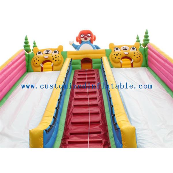 Waterproof Pororo Inflatable Double Slip And Slide Inflatable Fairyland Park For Playing