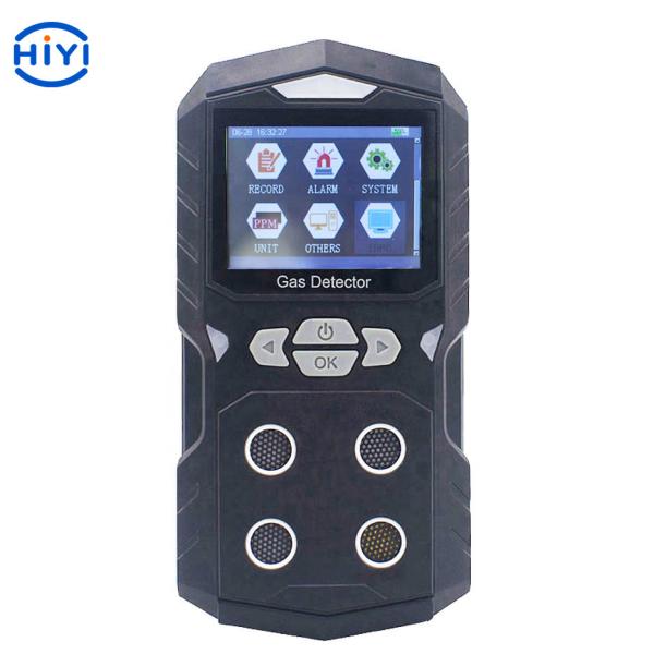 Cheap 4 In 1 Handheld Multi Gas Detector 100PPM 1000PPM Data Logging Voice Alarm for sale