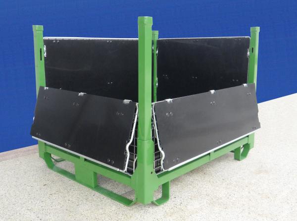 Cheap Durable 	Collapsible Wire Container Large Load Capacity With PP Sheets for sale