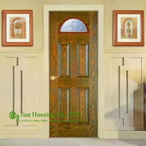 China Solid Entry Doors For Apartment, Front Entry Door For Sale, Exterior Solid Wood Panel Doors With Glass Panels on sale