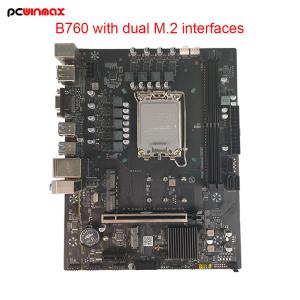 China PCWINMAX B760 LGA1700 DDR4 VGA/HD/DP Output mATX Motherboard Supports 12th/13th/14th Gen i3 i5 i7 Intel Processors on sale
