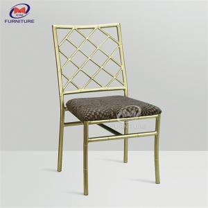 Best Aluminum Metal Chiavari Chair , Wedding Gold Chiavari Chairs With Cushion wholesale