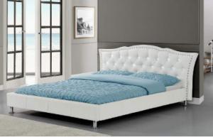 Best White Morden Faux Leather Plywood Bed Frame Single Double King Size Wholesale wholesale
