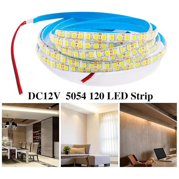 Customized DC12V 5054 Single Color LED Strip Lights Flexible 600leds/M