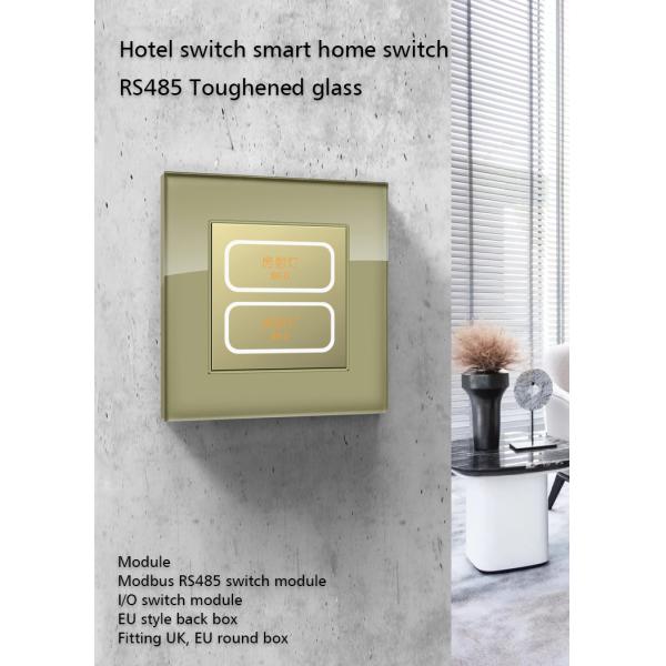 Hotel Modbus Wall Switch , Smart Home Wall Control Panel Tempered Glass