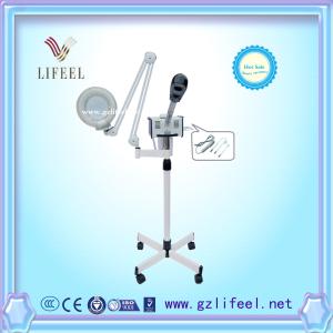 China 3 in 1 portable facial steamer with magnifying lamp with stand for home use salon use on sale