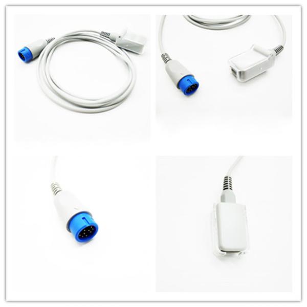 Compatible Conmen 12 Pin SPO2 Extension Cable Medical TPU Material / Accessories