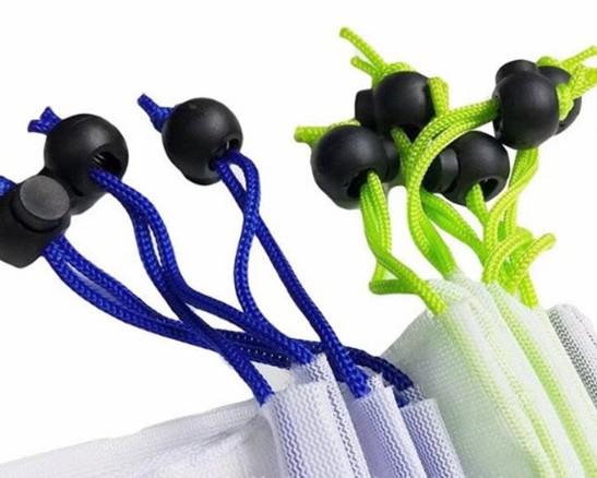 20D/50D Polyester Mesh Vegetable Storage Bags , Reusable Mesh Net Bag Drawstrings