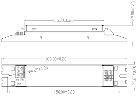 Self-check 2W LED conversion kits with 3 hours duration time and 80-200Vdc output