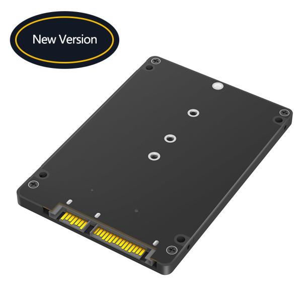 M.2 SSD to 2.5 SATA Enclosure, B & M Key SATA SSD Converter to 2.5 Inch SATA 3.0 Card with 7mm Plastic Case