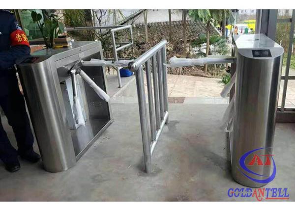 Cheap 60cm Passage Wide Tripod Barrier Gate Double Side TCP/IP Biometric Qr Code Reader for sale