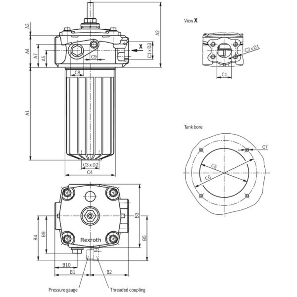 10TEN0040-00000A00-P2,2-M-R3, R928054255, Bosch Rexroth, Tank mounted return line filters, MobileHydraulics
