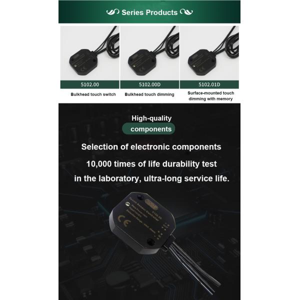 Penetration 35mm Wooden Board Sensor Switch LED Touch Sensor 12V 5A 60W Cabinet Switch