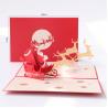 Paper Material 3D Pop Up Greeting Card For Holiday 20×13cm Size CMYK Color for sale