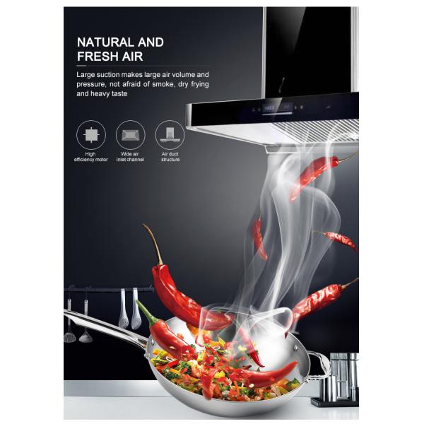 Vented T Shape Chimney Hood Under Cabinet Range Hood For Restaurant