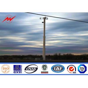 China 55m ISO Standard Monopole Telecom Tower With Cable Accessories on sale