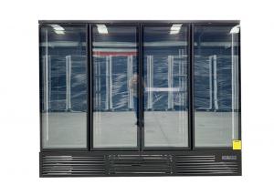 Best Plug In Heavy Duty Four Door Commercial Glass Door Display Freezer In Elegance Black wholesale