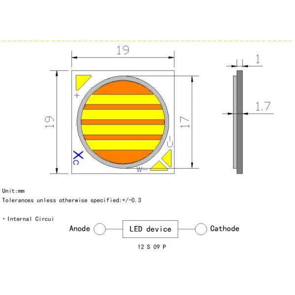 CE ROHS CLU038 24W Bridgelux 120lm 5000k Cob Led Dimmer