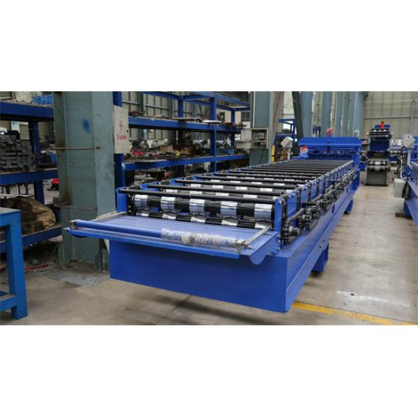 Color Steel 0.3-0.8mm Glazed Tile Roll Forming Machine Hydraulic Shear Forming