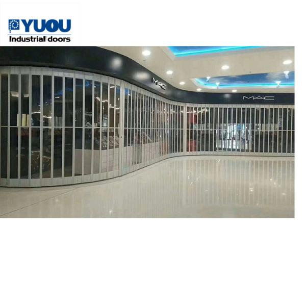 Transparent Polycarbonate Folding Doors Roll Up Door Waterproof Largest
