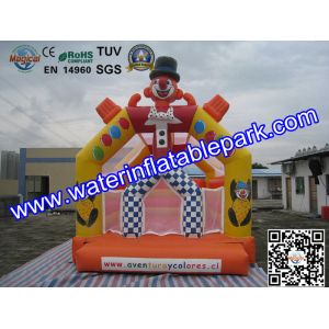 Best Yellow Inflatable Small Clown Bouncy Castle For Amusement Park wholesale