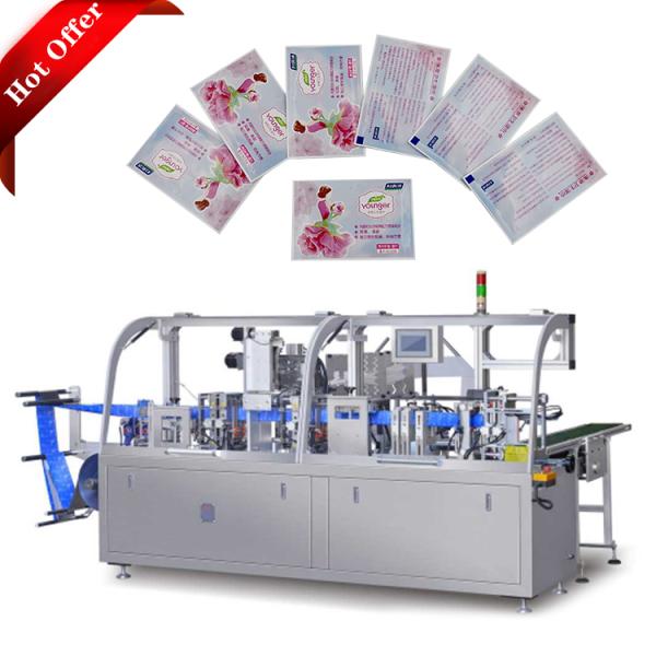 Single Sachet Automatic Wet Wipes Packaging Machine PLC 12grams 2.8KW