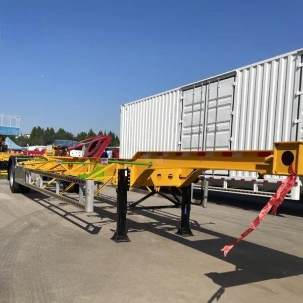 Steel Material 1/2 Axles 20ft 40ft 45ft Container Transport Steel Skeleton Semi Trailer