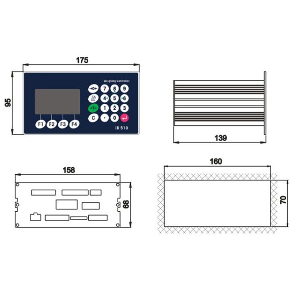 Electronic Weighing Indicator with Remote Inputs/Outputs for Different PLC and DCS System