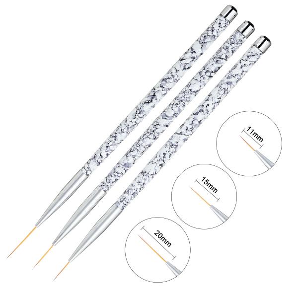 Acrylic Handle Marble Crack Wire Drawing Pen 11/15/20mm DIY Nail Art Pen